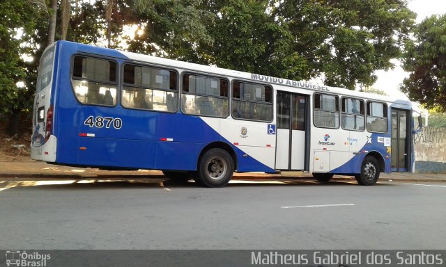 Onicamp Transporte Coletivo 4870 na cidade de Campinas, São Paulo, Brasil, por Matheus Gabriel dos Santos. Número da foto: #4855095.