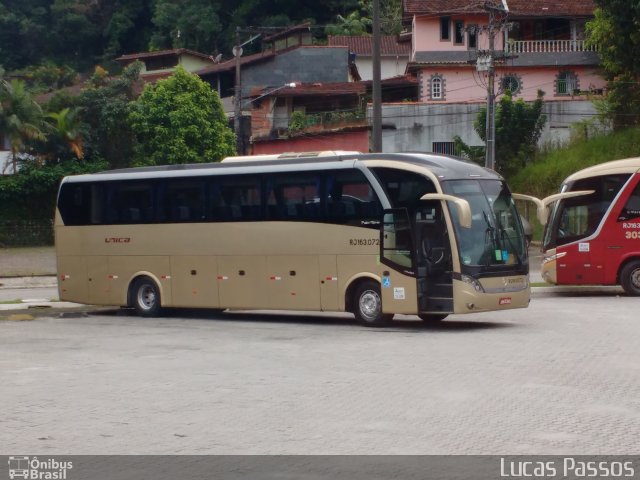 Transportes Única Petrópolis RJ 163.072 na cidade de Petrópolis, Rio de Janeiro, Brasil, por Lucas Passos. Número da foto: #4857150.