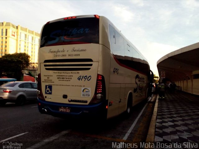 Sanpar Tur 4190 na cidade de São Paulo, São Paulo, Brasil, por Matheus Mota Rosa da Silva. ID da foto: 4859642.