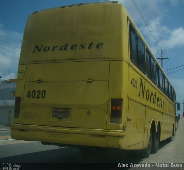 Viação Nordeste 4020 na cidade de Natal, Rio Grande do Norte, Brasil, por Alexsandro  Azevedo. ID da foto: 4858695.