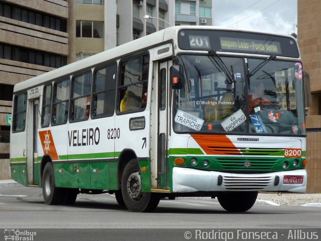 Auto Viação Veleiro 8200 na cidade de Maceió, Alagoas, Brasil, por Rodrigo Fonseca. ID da foto: 4859451.