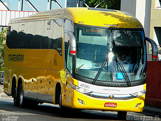 Viação Itapemirim 60583 na cidade de Rio de Janeiro, Rio de Janeiro, Brasil, por Wellington de Jesus Santos. ID da foto: 4860666.