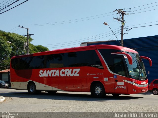 Viação Santa Cruz 209160 na cidade de São Paulo, São Paulo, Brasil, por Josivaldo Oliveira. ID da foto: 4860598.