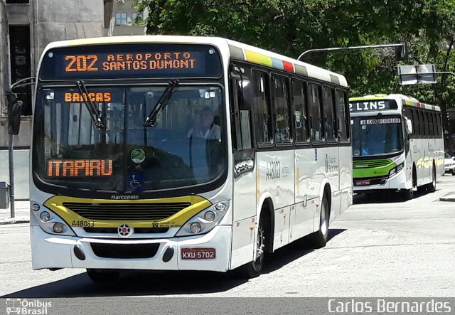 Auto Viação Alpha A48083 na cidade de Rio de Janeiro, Rio de Janeiro, Brasil, por Carlos Bernardes. Número da foto: #4861437.
