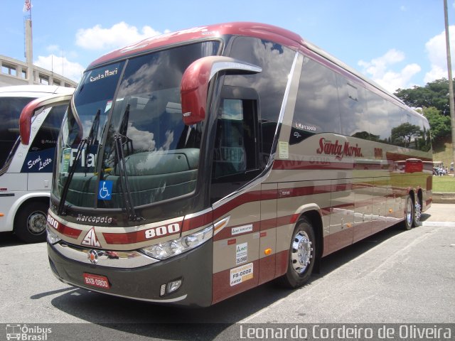 Santa Maria Fretamento e Turismo > Transportes Santa Maria(SP) 800 na cidade de São Paulo, São Paulo, Brasil, por Eduardo de Oliveira. Número da foto: #4861629.