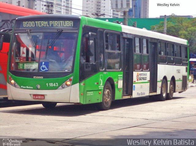 Viação Santa Brígida 1 1843 na cidade de São Paulo, São Paulo, Brasil, por Weslley Kelvin Batista. ID da foto: 4863039.