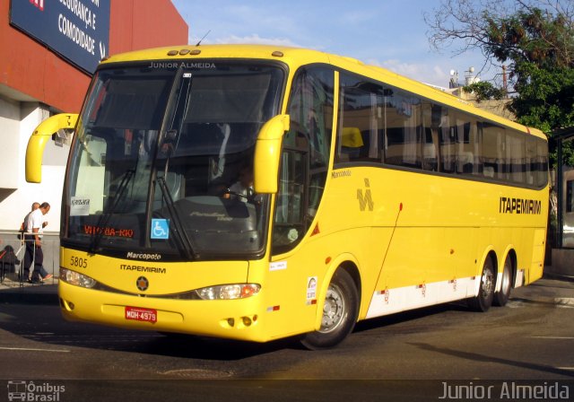 Viação Itapemirim 5805 na cidade de Rio de Janeiro, Rio de Janeiro, Brasil, por Junior Almeida. ID da foto: 4863870.