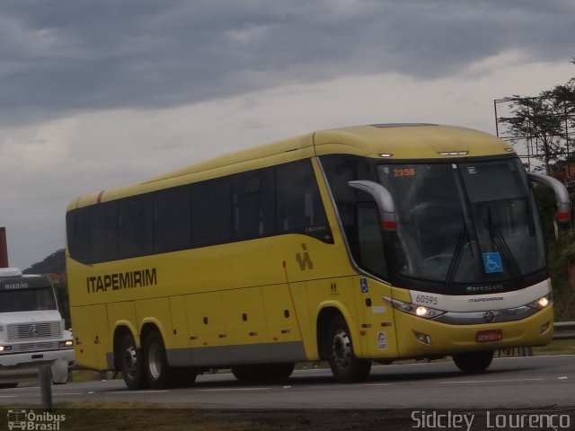 Viação Itapemirim 60595 na cidade de Queimados, Rio de Janeiro, Brasil, por Sidcley Lourenço. Número da foto: #4866624.