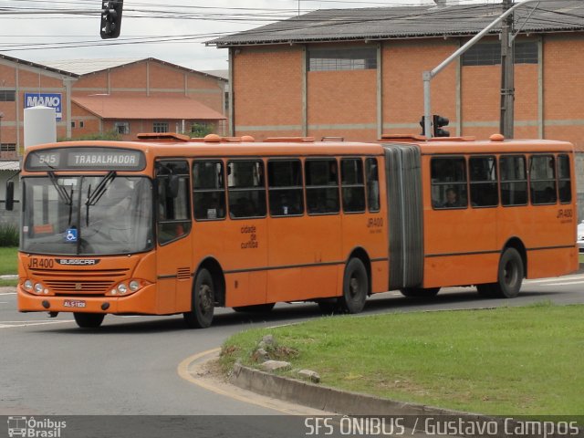 Auto Viação Água Verde JR400 na cidade de Curitiba, Paraná, Brasil, por Gustavo Campos Gatti. ID da foto: 4864687.