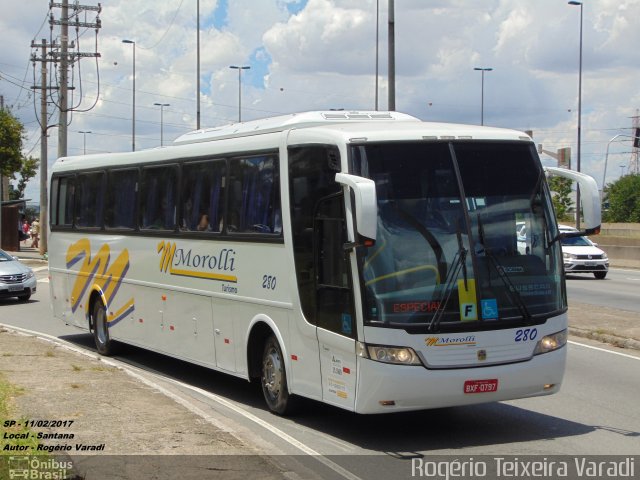Morolli Transportes e Turismo 280 na cidade de São Paulo, São Paulo, Brasil, por Rogério Teixeira Varadi. Número da foto: #4865569.
