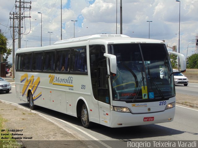 Morolli Transportes e Turismo 280 na cidade de São Paulo, São Paulo, Brasil, por Rogério Teixeira Varadi. ID da foto: 4865569.