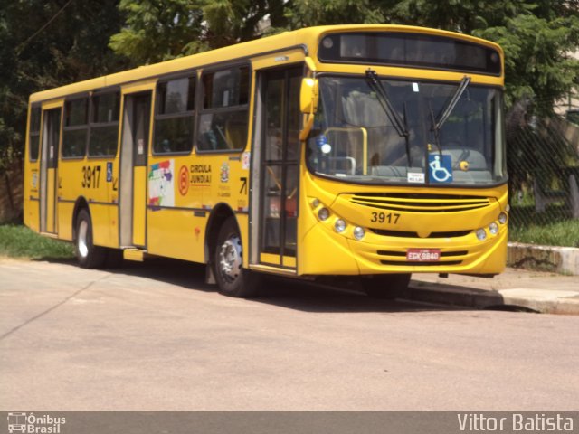 Auto Ônibus Três Irmãos 3917 na cidade de Jundiaí, São Paulo, Brasil, por Vittor Batista. Número da foto: #4865232.