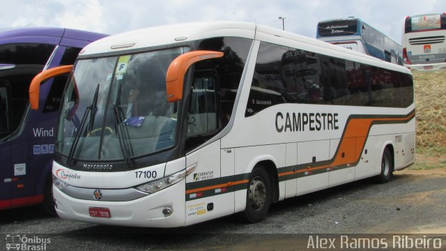 Viação Campestre 17100 na cidade de Cachoeira Paulista, São Paulo, Brasil, por Alex Ramos Ribeiro. ID da foto: 4867113.