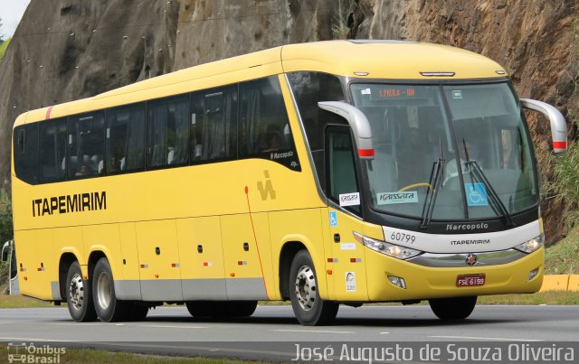 Viação Itapemirim 60799 na cidade de Paracambi, Rio de Janeiro, Brasil, por José Augusto de Souza Oliveira. Número da foto: #4867661.