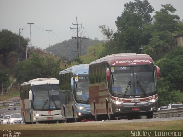 Santa Maria Fretamento e Turismo 410 na cidade de Queimados, Rio de Janeiro, Brasil, por Sidcley Lourenço. ID da foto: 4865436.