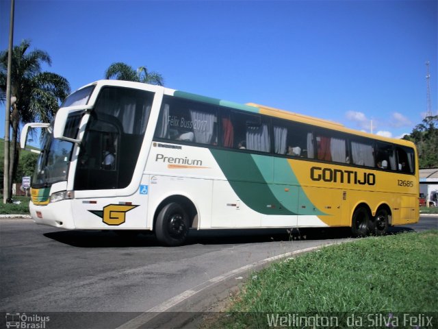 Empresa Gontijo de Transportes 12685 na cidade de Viana, Espírito Santo, Brasil, por Wellington  da Silva Felix. ID da foto: 4866581.