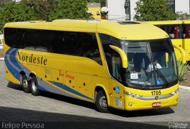 Viação Nordeste 1705 na cidade de Campina Grande, Paraíba, Brasil, por Felipe Pessoa de Albuquerque. Número da foto: #4866977.