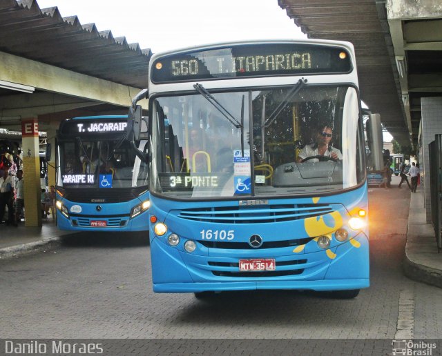 Expresso Santa Paula 16105 na cidade de Serra, Espírito Santo, Brasil, por Danilo Moraes. Número da foto: #4867346.