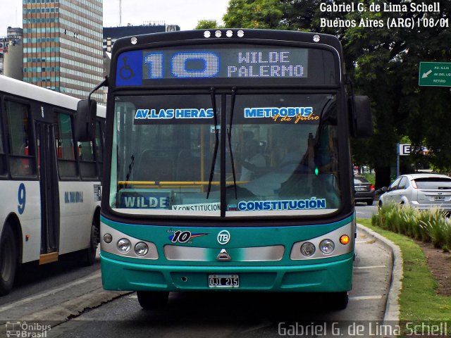 Linea 10  na cidade de Ciudad Autónoma de Buenos Aires, Argentina, por Gabriel Giacomin de Lima. Número da foto: #4868585.