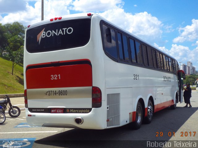 Bonato Transportes 321 na cidade de São Paulo, São Paulo, Brasil, por Roberto Teixeira. ID da foto: 4869410.