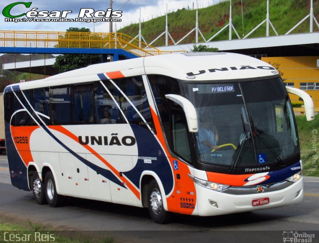 Expresso União 10259 na cidade de João Monlevade, Minas Gerais, Brasil, por César Ônibus. Número da foto: #4869250.