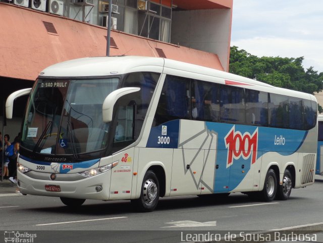 Auto Viação 1001 3000 na cidade de Rio de Janeiro, Rio de Janeiro, Brasil, por Leandro de Sousa Barbosa. ID da foto: 4868429.