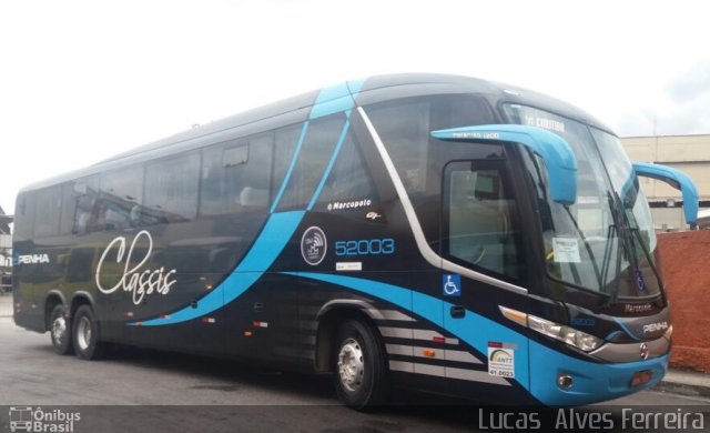 Empresa de Ônibus Nossa Senhora da Penha 52003 na cidade de Rio de Janeiro, Rio de Janeiro, Brasil, por Lucas Alves Ferreira. ID da foto: 4870406.