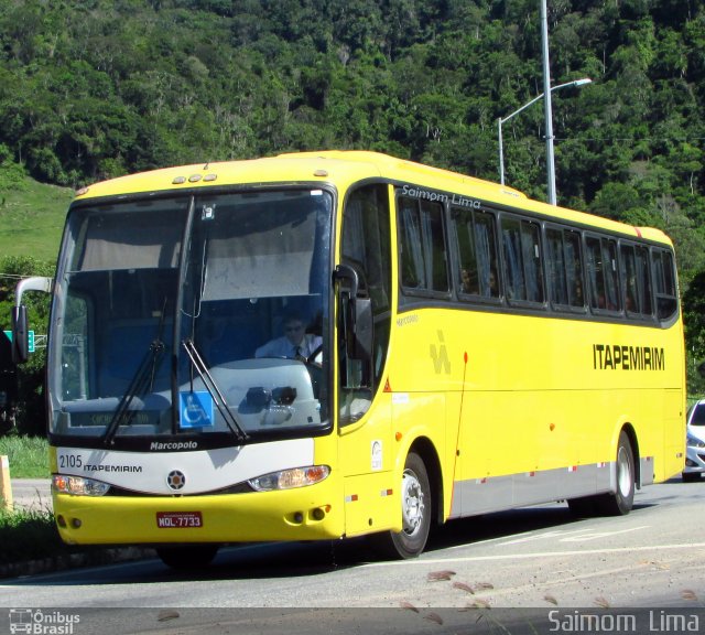 Viação Itapemirim 2105 na cidade de Viana, Espírito Santo, Brasil, por Saimom  Lima. ID da foto: 4871138.