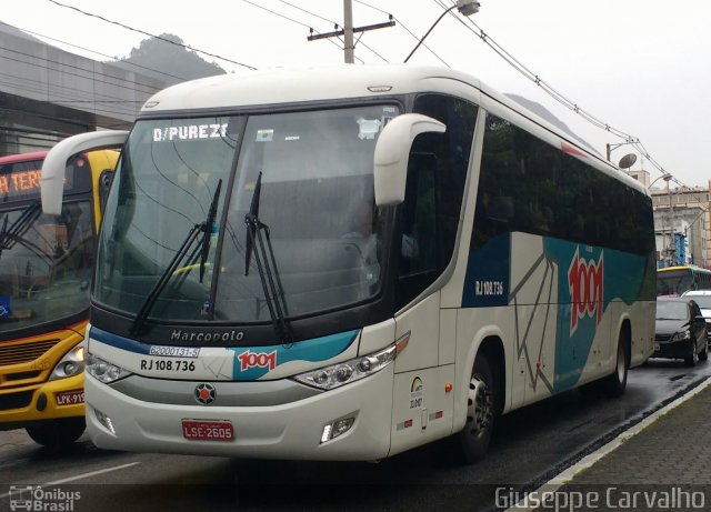 Auto Viação 1001 RJ 108.736 na cidade de Nova Friburgo, Rio de Janeiro, Brasil, por Giuseppe Carvalho. ID da foto: 4872085.