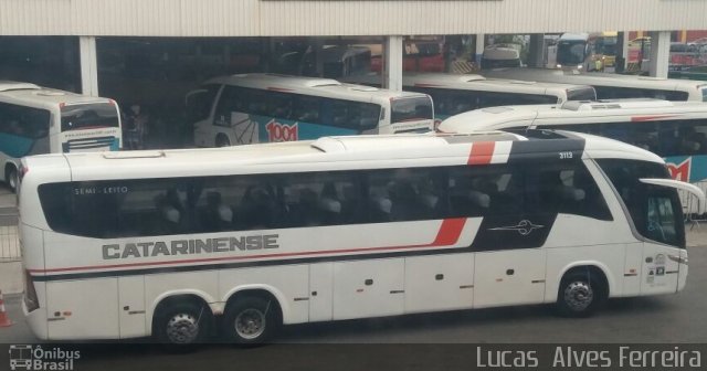 Auto Viação Catarinense 3113 na cidade de Rio de Janeiro, Rio de Janeiro, Brasil, por Lucas Alves Ferreira. ID da foto: 4870404.