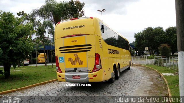 Viação Itapemirim 60793 na cidade de Juiz de Fora, Minas Gerais, Brasil, por Fabiano da Silva Oliveira. ID da foto: 4874488.