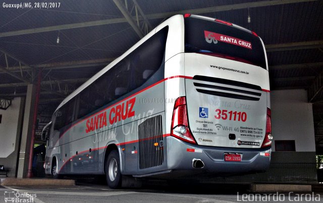 Viação Santa Cruz 351110 na cidade de Guaxupé, Minas Gerais, Brasil, por Leonardo Carola. Número da foto: #4873709.
