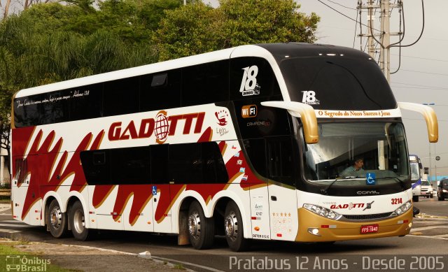 Auto Viação Gadotti 3214 na cidade de São Paulo, São Paulo, Brasil, por Cristiano Soares da Silva. ID da foto: 4812538.