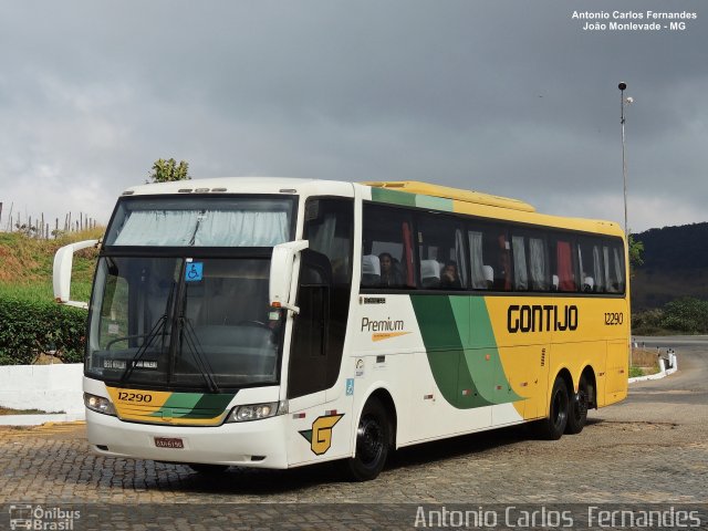 Empresa Gontijo de Transportes 12290 na cidade de João Monlevade, Minas Gerais, Brasil, por Antonio Carlos Fernandes. ID da foto: 4813025.