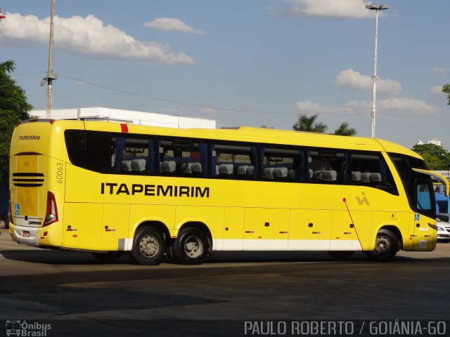 Viação Itapemirim 60063 na cidade de Goiânia, Goiás, Brasil, por Paulo Roberto de Morais Amorim. Número da foto: #4813499.