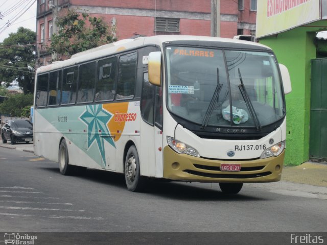 Expresso Mangaratiba RJ 137.016 na cidade de Rio de Janeiro, Rio de Janeiro, Brasil, por Lucas de Freitas Fonseca. ID da foto: 4815029.