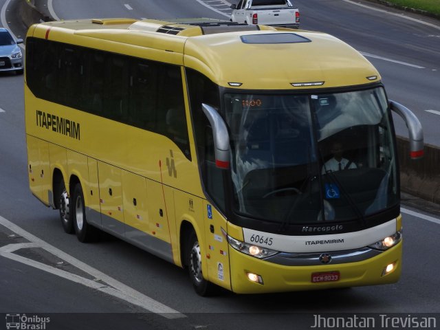 Viação Itapemirim 60645 na cidade de Lavrinhas, São Paulo, Brasil, por Jhonatan Diego da Silva Trevisan. Número da foto: #4818320.