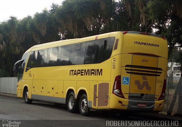 Viação Itapemirim 60747 na cidade de Curitiba, Paraná, Brasil, por Roger Coelho. Número da foto: #4817650.