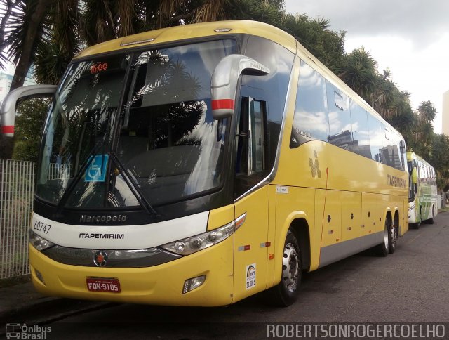 Viação Itapemirim 60747 na cidade de Curitiba, Paraná, Brasil, por Roger Coelho. Número da foto: #4817504.