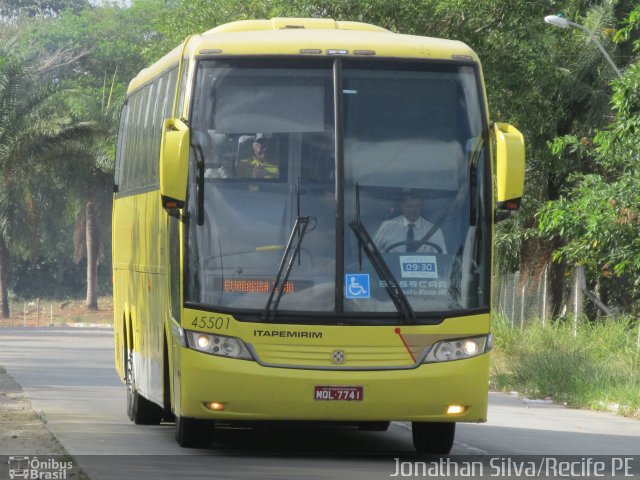 Viação Itapemirim 45501 na cidade de Recife, Pernambuco, Brasil, por Jonathan Silva. ID da foto: 4819507.