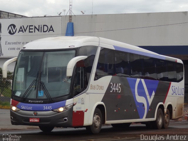 Viação São Luiz 3445 na cidade de Goiânia, Goiás, Brasil, por Douglas Andrez. ID da foto: 4820340.