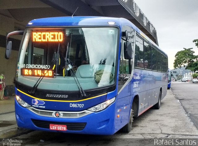 Auto Viação Jabour D86707 na cidade de Rio de Janeiro, Rio de Janeiro, Brasil, por Rafael Leonel Jacinto dos Santos. ID da foto: 4819890.