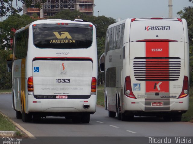 Viação Araguarina 10321 na cidade de Brasília, Distrito Federal, Brasil, por Ricardo Vieira. ID da foto: 4820185.