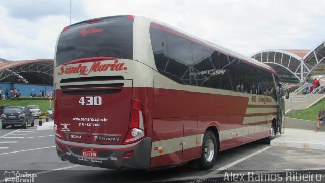 Santa Maria Fretamento e Turismo 430 na cidade de Aparecida, São Paulo, Brasil, por Alex Ramos Ribeiro. ID da foto: 4823867.