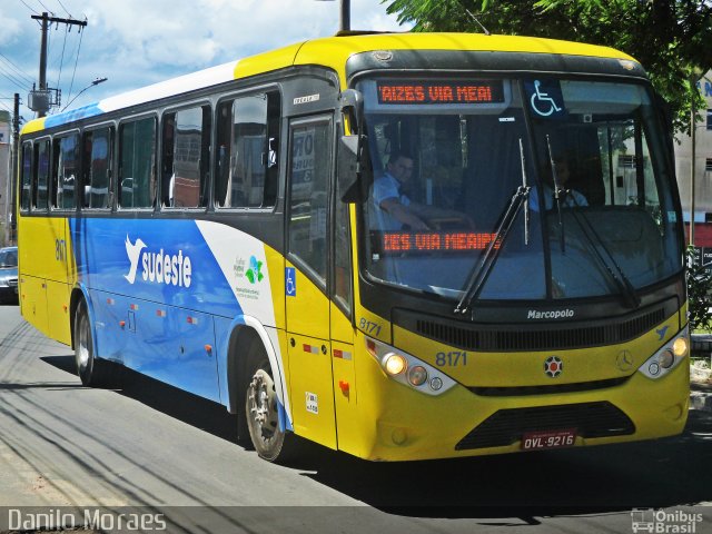 Viação Sudeste 8171 na cidade de Guarapari, Espírito Santo, Brasil, por Danilo Moraes. ID da foto: 4824650.