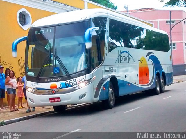 Auto Viação Horizonte 6682002 na cidade de Fortaleza, Ceará, Brasil, por Matheus Lima Teixeira. ID da foto: 4825193.