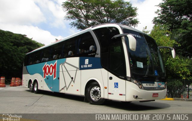 Auto Viação 1001 RJ 108.1087 na cidade de São Paulo, São Paulo, Brasil, por Francisco Mauricio Freire. ID da foto: 4824849.