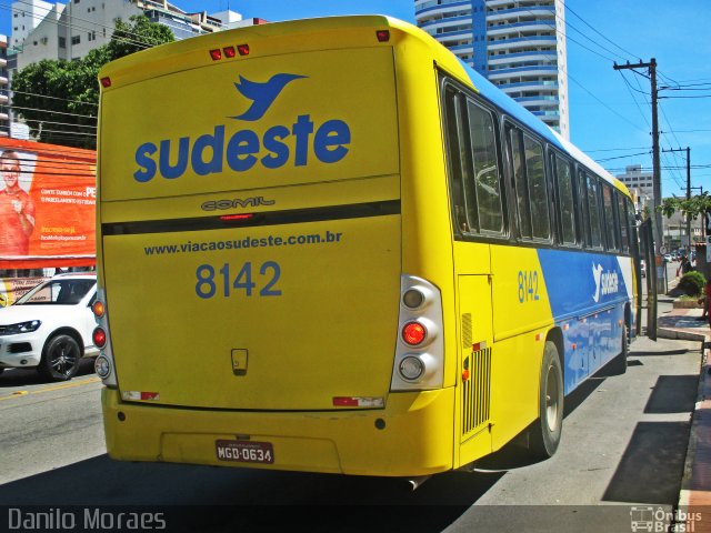 Viação Sudeste 8142 na cidade de Guarapari, Espírito Santo, Brasil, por Danilo Moraes. ID da foto: 4824659.