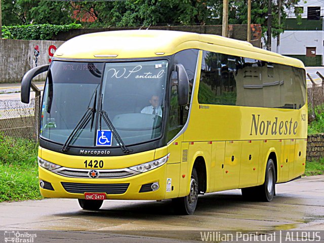 Viação Nordeste 1420 na cidade de Natal, Rio Grande do Norte, Brasil, por Willian Pontual. Número da foto: #4829134.