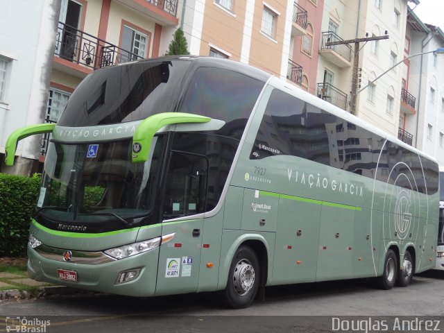 Viação Garcia 7927 na cidade de Rio Quente, Goiás, Brasil, por Douglas Andrez. ID da foto: 4827628.